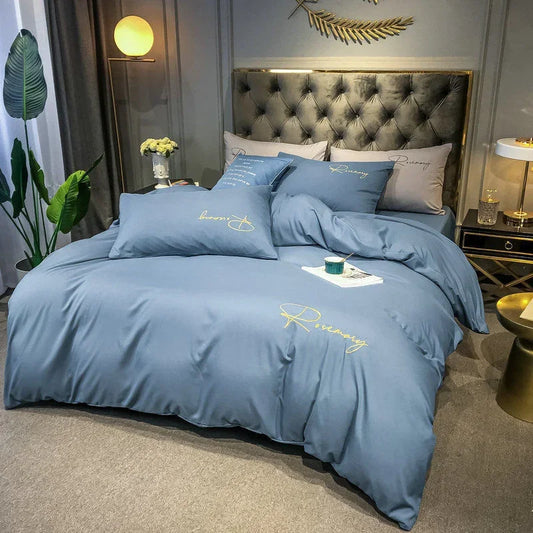 Floroux | Housse de Couette Brodée | Luxe et Élégance