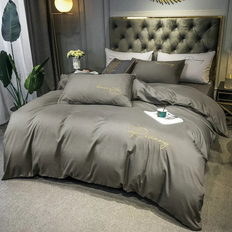 Floroux | Housse de Couette Brodée | Luxe et Élégance