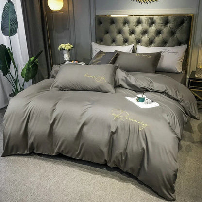 Floroux | Housse de Couette Brodée | Luxe et Élégance