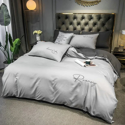 Floroux | Housse de Couette Brodée | Luxe et Élégance