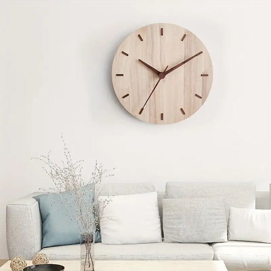 Floroux | Horloge Murale en Bois de Noyer | Design Élégant