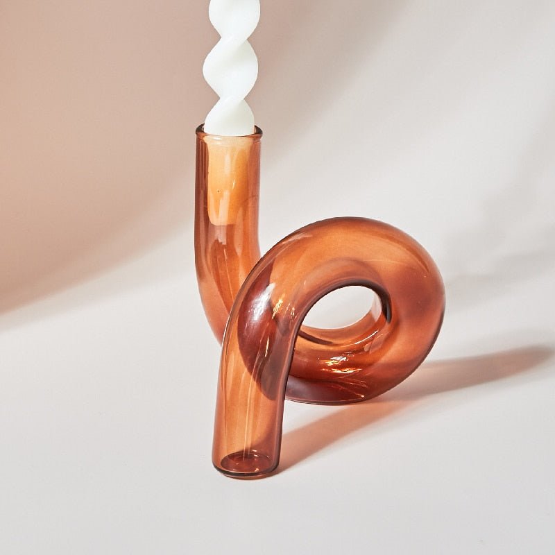 Floroux | Vase Porte-Bougie en Verre | Design Moderne