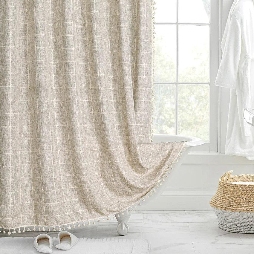 Floroux | Rideau de Douche Jacquard | Résistant à l’Eau