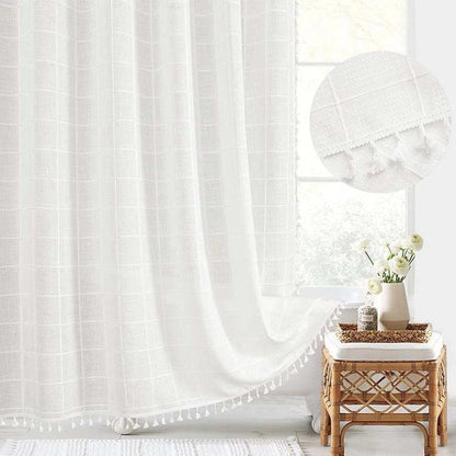 Floroux | Rideau de Douche Jacquard | Résistant à l’Eau
