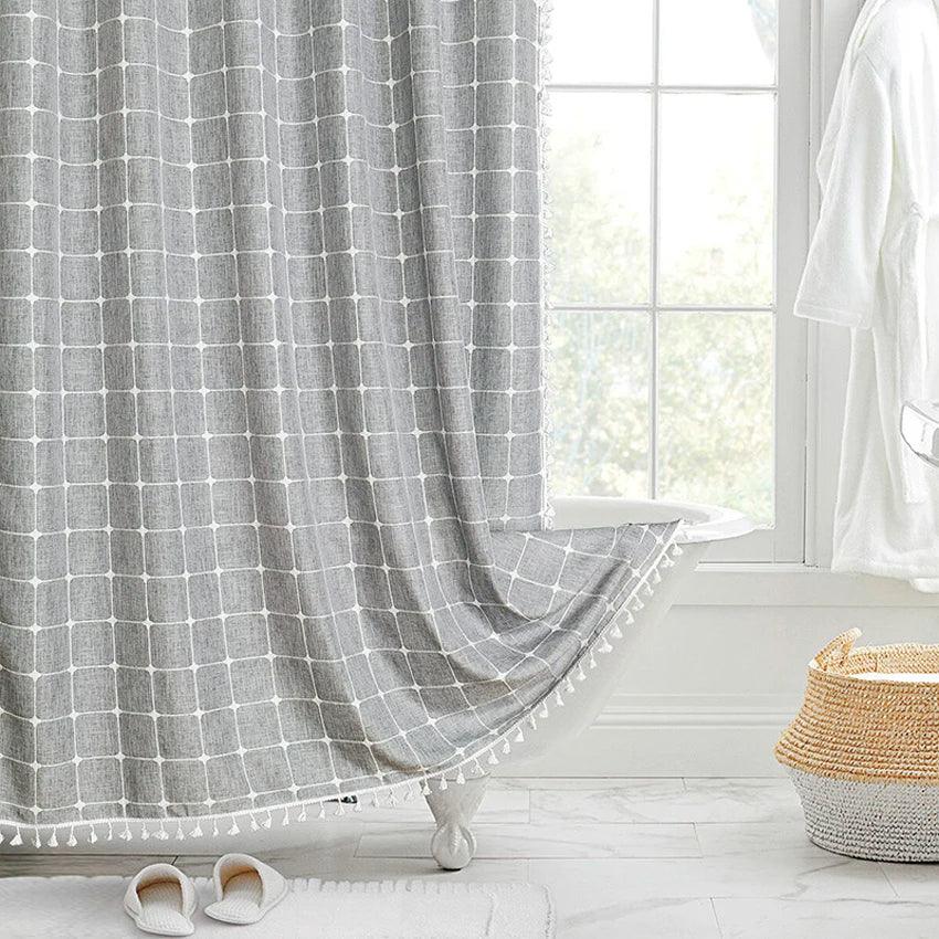 Floroux | Rideau de Douche Jacquard | Résistant à l’Eau